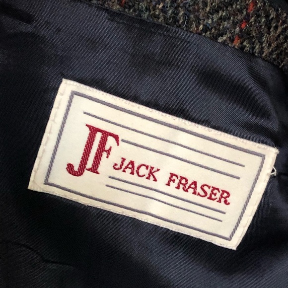 80's Men's Blue Plaid Wool Blazer - Size Med - Chest 42 - Unisex Wool Blazer - Picture 4 of 12